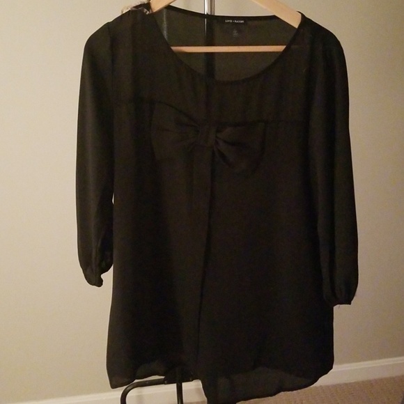 Love + Haight Tops - BOGO 50%!! 🎉 Black bow blouse